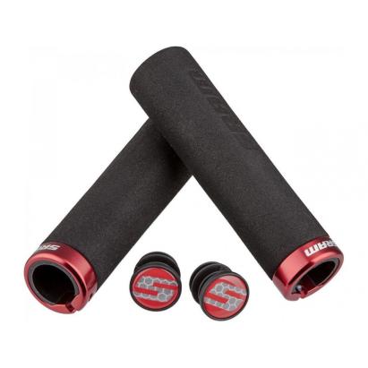 Mansoane SRAM Locking Foam Grips 129mm Negru/Rosu Ultimate FactoryBikes