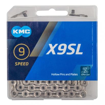 Lant Bicicleta KMC X9SL, 114 Zale, Argintiu Ultimate FactoryBikes