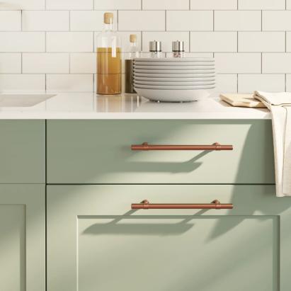 Mânere de dulap, 10 buc., bronz, 160 mm, oțel inoxidabil GartenMobel Dekor