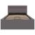 Cadru pat hidraulic ladă și LED gri 100x200 cm piele ecologică  GartenMobel Dekor