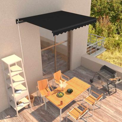 Copertină retractabilă manual, antracit, 350 x 250 cm GartenMobel Dekor