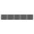 Set panouri gard, 872x146 cm, negru, WPC GartenMobel Dekor