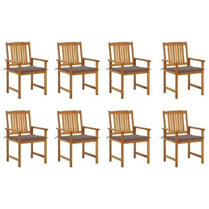 Scaune de grădină cu perne 8 buc. lemn masiv de acacia GartenMobel Dekor