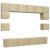 Set de dulapuri TV, 8 piese, stejar sonoma, lemn prelucrat GartenMobel Dekor