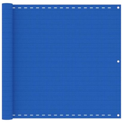 Paravan de balcon, albastru, 90x600 cm, HDPE GartenMobel Dekor