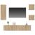 Set dulap TV, 5 piese, stejar sonoma, lemn prelucrat GartenMobel Dekor