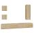 Set dulap TV, 5 piese, stejar sonoma, lemn prelucrat GartenMobel Dekor