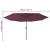Umbrelă de soare de grădină cu LED-uri, roșu bordo, 400 cm GartenMobel Dekor