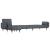 Canapea extensibilă formă de L gri închis 275x140x70 cm catifea GartenMobel Dekor