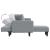 Canapea extensibilă în formă de L gri 275x140x70 cm textil GartenMobel Dekor