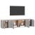 Set dulap TV, 3 piese, gri sonoma, lemn prelucrat GartenMobel Dekor