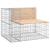 Bancă de grădină, design gabion, 184x71x65,5 cm, lemn masiv pin GartenMobel Dekor