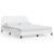 Cadru de pat fără saltea, Zadar, alb, 160x200 cm, piele ecologică GartenMobel Dekor