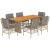 Set mobilier pentru grădină, 7 piese, cu perne, bej, poliratan GartenMobel Dekor