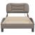 Cadru de pat cu LED fără saltea Hvar Taupe 90x190 cm Material GartenMobel Dekor