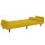 Canapea extensibilă cu taburet, 2 locuri, galben, catifea GartenMobel Dekor