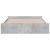 Cadru de pat cu sertare gri beton 200x200 cm lemn prelucrat GartenMobel Dekor