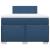 Pat box spring cu saltea, albastru, 120x190 cm, material textil GartenMobel Dekor