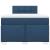 Pat box spring cu saltea, albastru, 120x190 cm, material textil GartenMobel Dekor