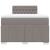 Pat box spring cu saltea, taupe, 120x190 cm material textil GartenMobel Dekor