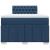 Pat box spring cu saltea, albastru, 120x190 cm, material textil GartenMobel Dekor