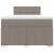 Pat box spring cu saltea, gri taupe, 120x200 cm, textil GartenMobel Dekor