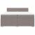 Pat box spring cu saltea, gri taupe, 200x200 cm, textil GartenMobel Dekor