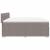 Pat box spring cu saltea, gri taupe, 200x200 cm, textil GartenMobel Dekor