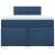 Pat box spring cu saltea, albastru, 120x190 cm, material textil GartenMobel Dekor
