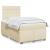Pat box spring cu saltea, crem, 120x200 cm, textil GartenMobel Dekor