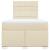 Pat box spring cu saltea, crem, 120x200 cm, textil GartenMobel Dekor