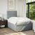 Pat box spring cu saltea, gri deschis, 120x190 cm, textil GartenMobel Dekor