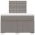 Pat box spring cu saltea, taupe, 120x190 cm material textil GartenMobel Dekor