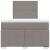 Pat box spring cu saltea, gri taupe, 120x200 cm, textil GartenMobel Dekor