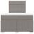 Pat box spring cu saltea, gri taupe, 120x200 cm, textil GartenMobel Dekor