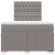 Pat box spring cu saltea, gri taupe, 120x200 cm, textil GartenMobel Dekor