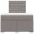 Pat box spring cu saltea, gri taupe, 120x200 cm, textil GartenMobel Dekor