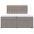 Pat box spring cu saltea, gri taupe, 200x200 cm, textil GartenMobel Dekor