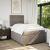 Pat box spring cu saltea, taupe, 120x190 cm material textil GartenMobel Dekor