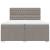 Pat box spring cu saltea, gri taupe, 200x200 cm, textil GartenMobel Dekor