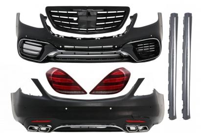 Pachet Exterior Complet Mercedes S-Class W222 (2013-06.2017) Facelift S63 Design Cu Stopuri Full LED Semnalizare Dinamica Performance AutoTuning