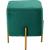 Taburet patrat, tapitat cu stofa, picioare otel, sarcina 100kg, 35x35x40 cm, verde Household NewTrend