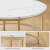 VASAGLE Masa de cafea rotunda cu blat din imitatie de marmura, polita suplimentara din sticla, 80x45cm, alb si auriu Household NewTrend