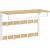 VASAGLE Raft de perete tip cuier, 10 carlige detasabile, sina pentru haine, 30x65x42cm, stejar si alb Household NewTrend