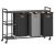 VASAGLE Cos de rufe cu rafturi si roti, 3 compartimente cu saci de rufe detasabili, 3x50 litri, 117x33x81 cm, maro si negru Household NewTrend