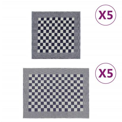 Set de prosoape, 10 buc., albastru și alb, bumbac GartenMobel Dekor