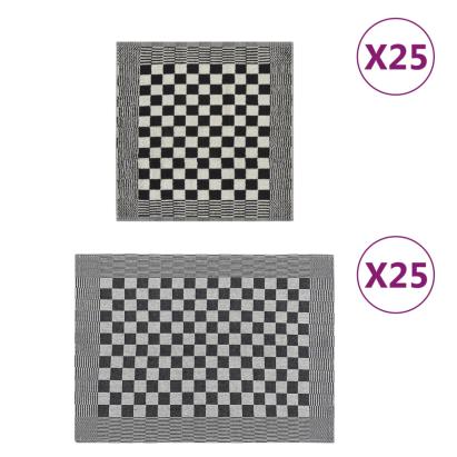 Set de prosoape, 50 buc., negru și alb, bumbac GartenMobel Dekor