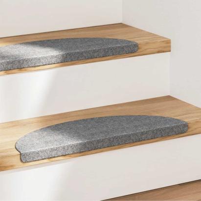 Covorașe scări autoadezive, 15 buc., gri, 56x17x3 cm GartenMobel Dekor