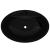 Chiuvetă baie, orificiu robinet/preaplin, negru, ceramică, oval GartenMobel Dekor