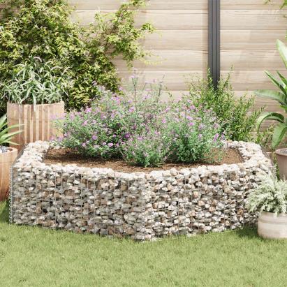Strat înălțat gabion hexagonal, 200 x 173 x 40 cm GartenMobel Dekor